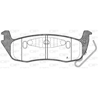 Jeu de 4 plaquettes de frein arrière OPEN PARTS