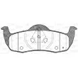 Jeu de 4 plaquettes de frein arrière OPEN PARTS BPA1106.10 - Visuel 2