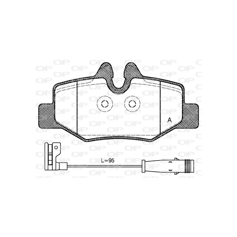 Jeu de 4 plaquettes de frein arrière OPEN PARTS BPA1110.02