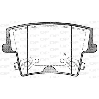 Jeu de 4 plaquettes de frein arrière OPEN PARTS BPA1127.08