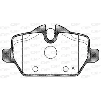 Jeu de 4 plaquettes de frein arrière OPEN PARTS