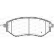 Jeu de 4 plaquettes de frein avant OPEN PARTS BPA1137.02 - Visuel 2