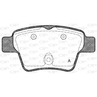 Jeu de 4 plaquettes de frein arrière OPEN PARTS BPA1138.00