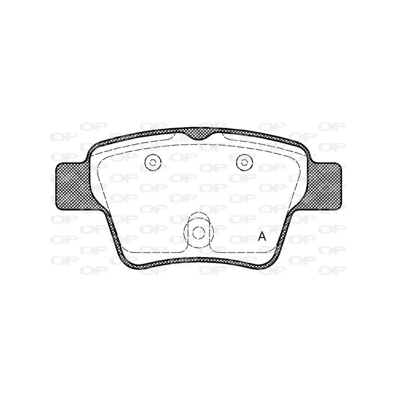 Jeu de 4 plaquettes de frein arrière OPEN PARTS BPA1138.00