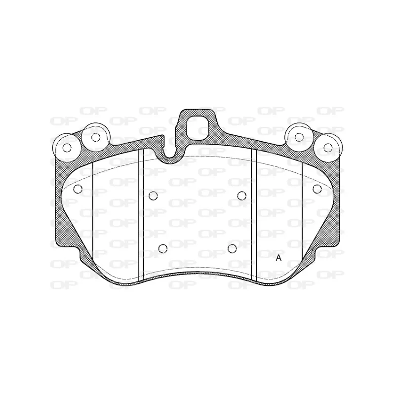 Jeu de 4 plaquettes de frein avant OPEN PARTS BPA1140.00