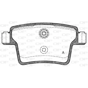 Jeu de 4 plaquettes de frein arrière OPEN PARTS BPA1149.10