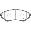Jeu de 4 plaquettes de frein avant OPEN PARTS BPA1151.00 - Visuel 2