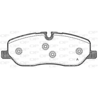 Jeu de 4 plaquettes de frein avant OPEN PARTS BPA1158.00