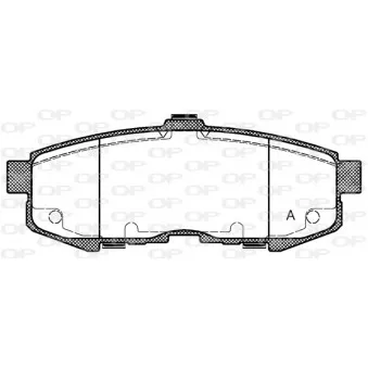 Jeu de 4 plaquettes de frein arrière OPEN PARTS BPA1160.00