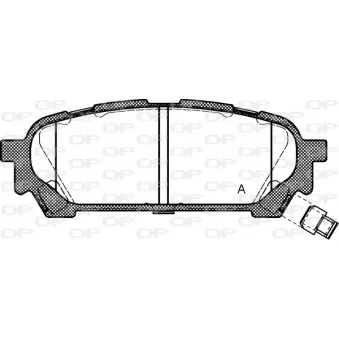 Jeu de 4 plaquettes de frein arrière OPEN PARTS BPA1176.01