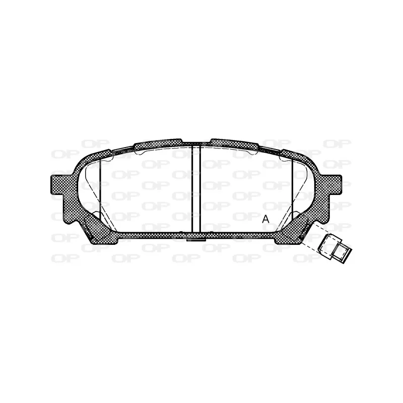 Jeu de 4 plaquettes de frein arrière OPEN PARTS BPA1176.01