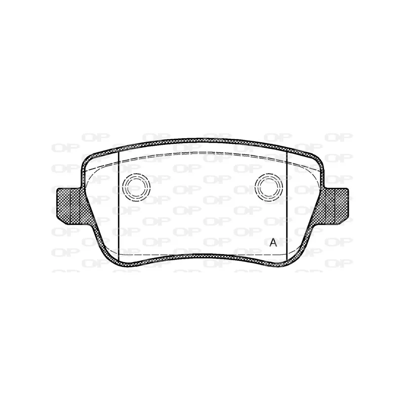 Jeu de 4 plaquettes de frein arrière OPEN PARTS BPA1178.00