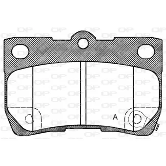 Jeu de 4 plaquettes de frein arrière OPEN PARTS BPA1181.02