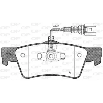 Jeu de 4 plaquettes de frein arrière OPEN PARTS BPA1187.02