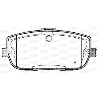 Jeu de 4 plaquettes de frein arrière OPEN PARTS BPA1190.01