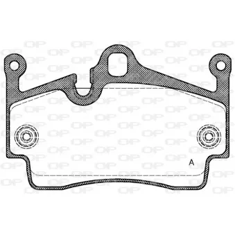 Jeu de 4 plaquettes de frein arrière OPEN PARTS BPA1191.00