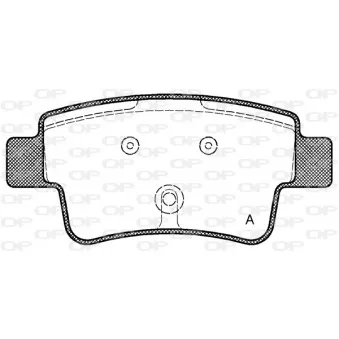 Jeu de 4 plaquettes de frein arrière OPEN PARTS BPA1198.00