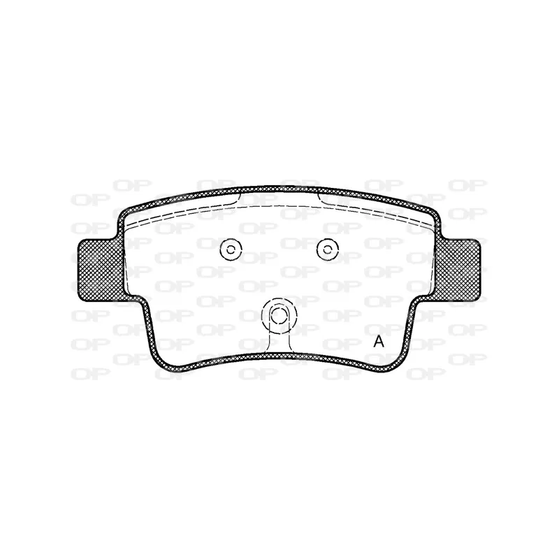 Jeu de 4 plaquettes de frein arrière OPEN PARTS BPA1198.00