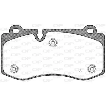 Jeu de 4 plaquettes de frein avant OPEN PARTS BPA1202.00