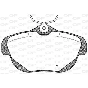 Jeu de 4 plaquettes de frein arrière OPEN PARTS BPA1203.00