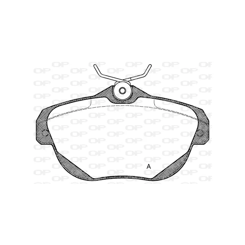 Jeu de 4 plaquettes de frein arrière OPEN PARTS BPA1203.00