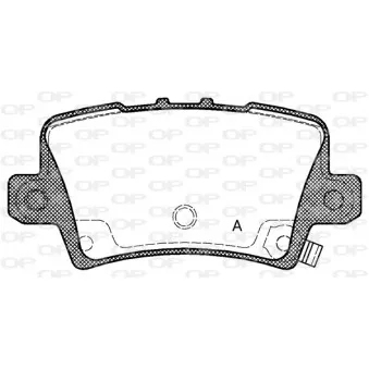 Jeu de 4 plaquettes de frein arrière OPEN PARTS BPA1206.02