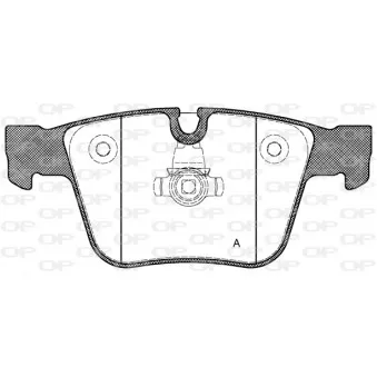 Jeu de 4 plaquettes de frein arrière OPEN PARTS BPA1216.00