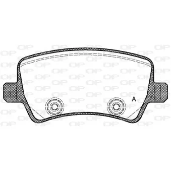 Jeu de 4 plaquettes de frein arrière OPEN PARTS