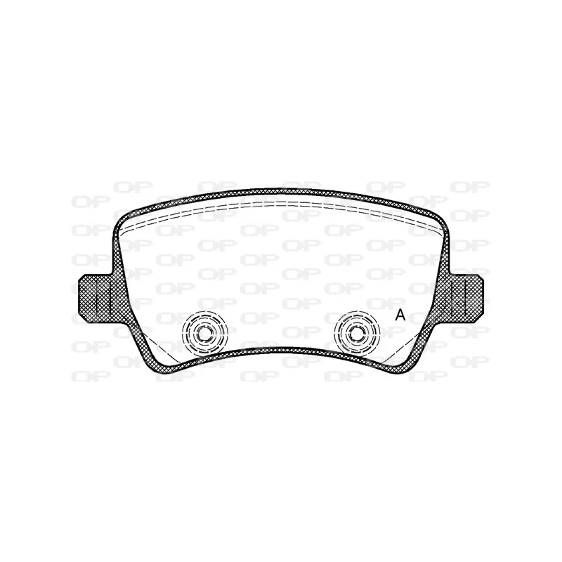 Jeu de 4 plaquettes de frein arrière OPEN PARTS BPA1236.00