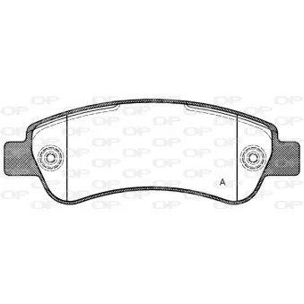 Jeu de 4 plaquettes de frein arrière OPEN PARTS BPA1238.00