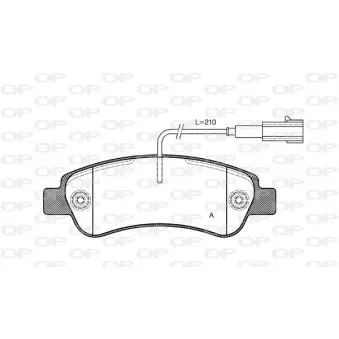 Jeu de 4 plaquettes de frein arrière OPEN PARTS BPA1238.02