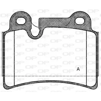 Jeu de 4 plaquettes de frein arrière OPEN PARTS