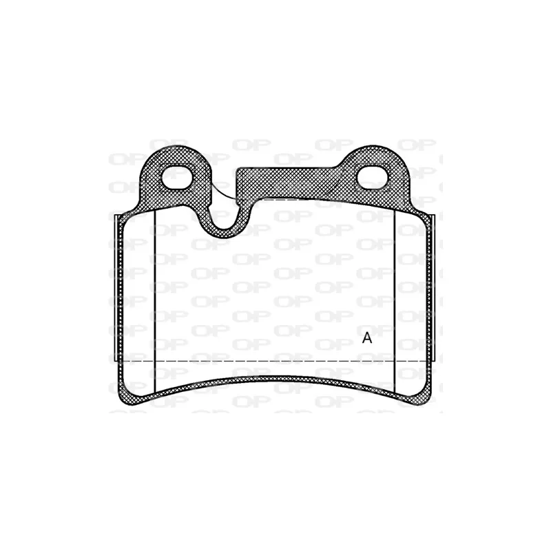 Jeu de 4 plaquettes de frein arrière OPEN PARTS BPA1240.00