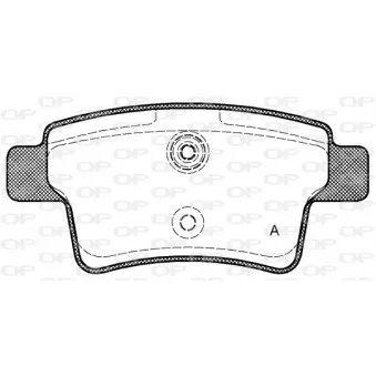 Jeu de 4 plaquettes de frein arrière OPEN PARTS BPA1241.00