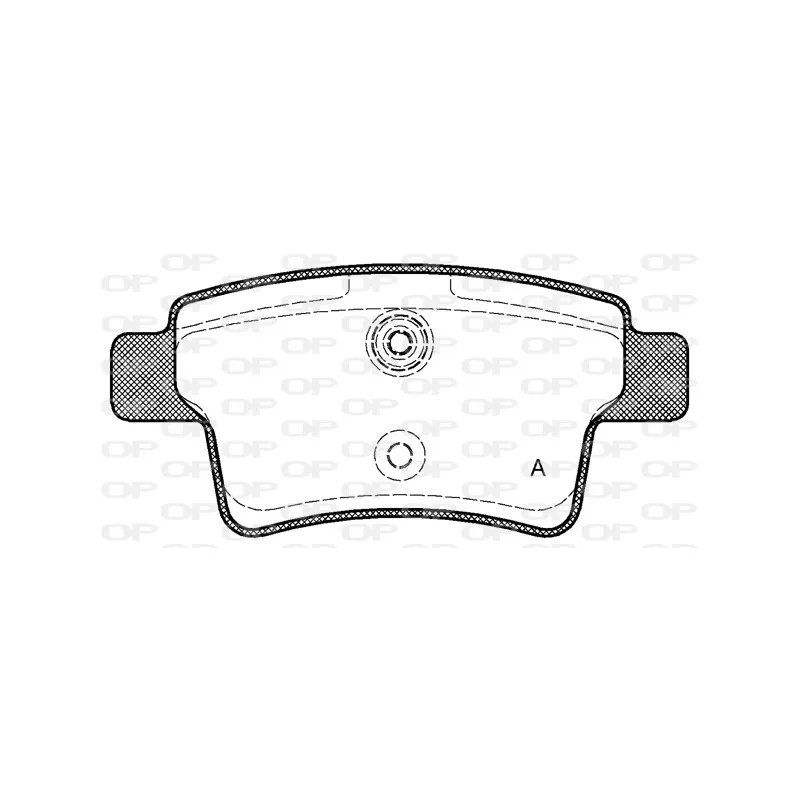 Jeu de 4 plaquettes de frein arrière OPEN PARTS BPA1241.00