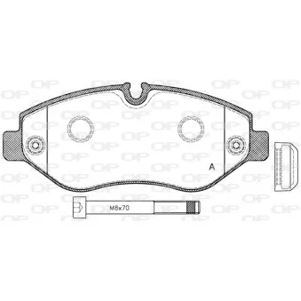 Jeu de 4 plaquettes de frein avant OPEN PARTS BPA1245.00