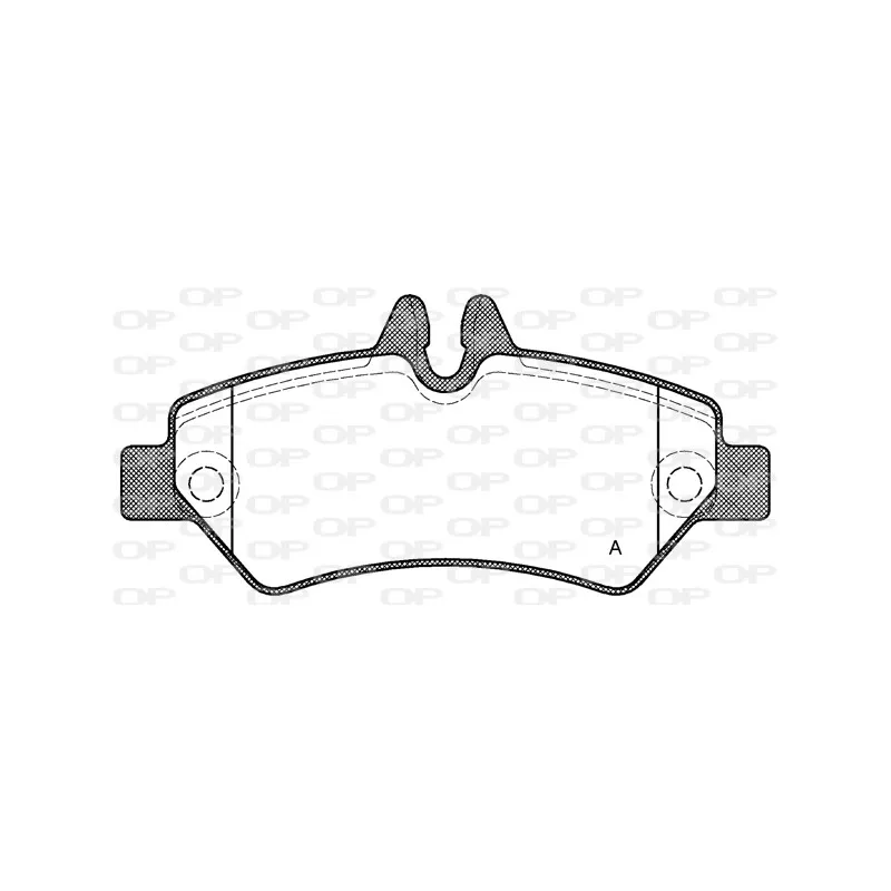 Jeu de 4 plaquettes de frein arrière OPEN PARTS BPA1246.00