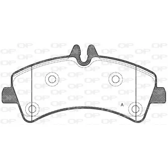 Jeu de 4 plaquettes de frein arrière OPEN PARTS BPA1247.00