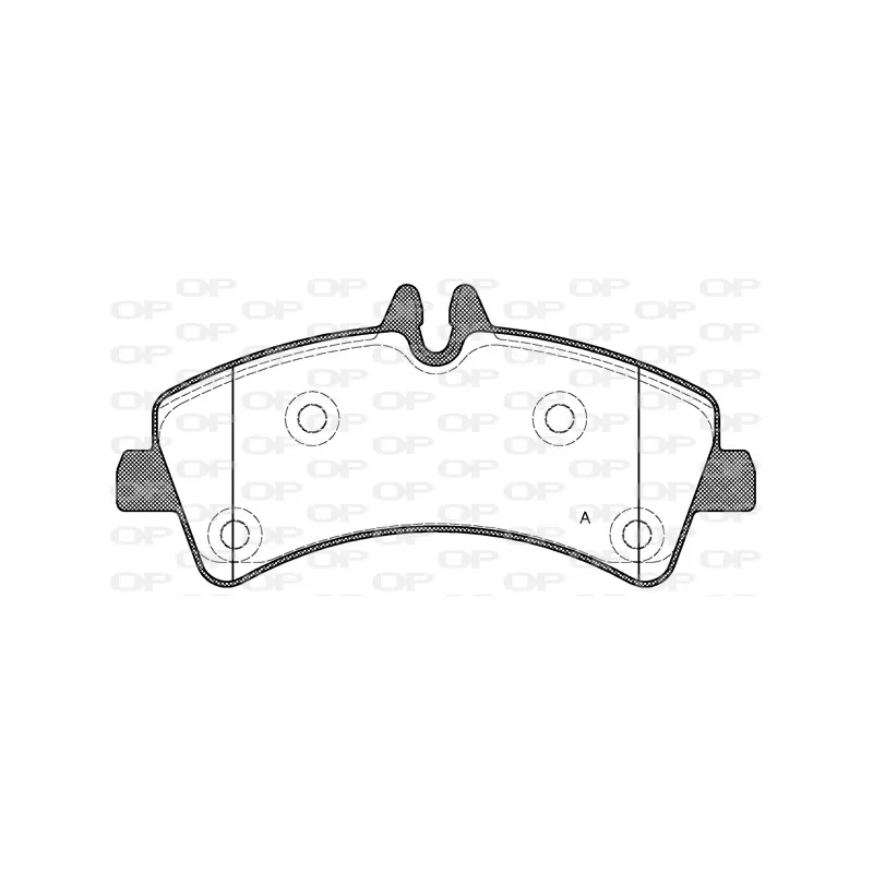 Jeu de 4 plaquettes de frein arrière OPEN PARTS BPA1247.00