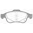 Jeu de 4 plaquettes de frein avant OPEN PARTS BPA1248.02 - Visuel 2