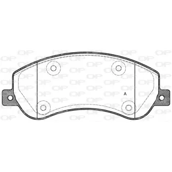 Jeu de 4 plaquettes de frein avant OPEN PARTS BPA1250.00