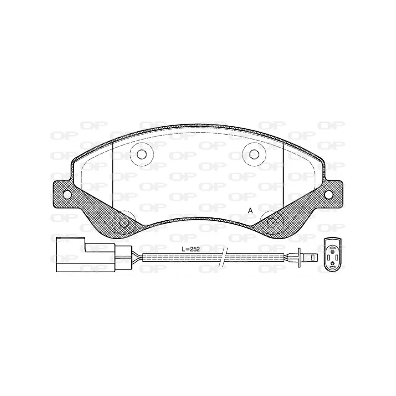 Jeu de 4 plaquettes de frein avant OPEN PARTS BPA1251.02
