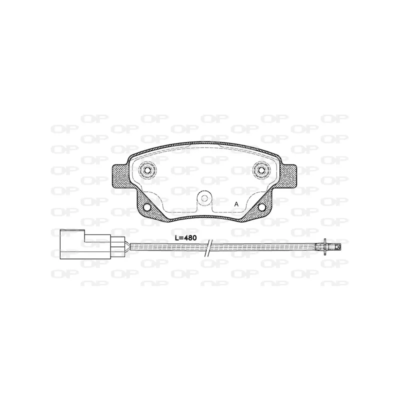 Jeu de 4 plaquettes de frein arrière OPEN PARTS BPA1252.01