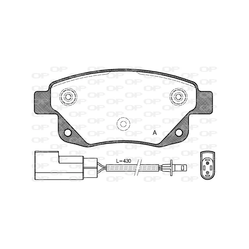 Jeu de 4 plaquettes de frein arrière OPEN PARTS BPA1252.02