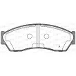 Jeu de 4 plaquettes de frein avant OPEN PARTS BPA1253.00 - Visuel 1