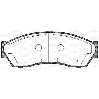 Jeu de 4 plaquettes de frein avant OPEN PARTS BPA1253.00