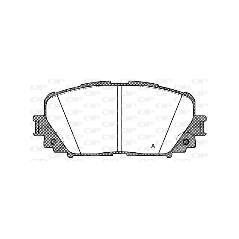 Jeu de 4 plaquettes de frein avant OPEN PARTS BPA1258.00