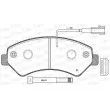 Jeu de 4 plaquettes de frein avant OPEN PARTS BPA1275.01 - Visuel 1