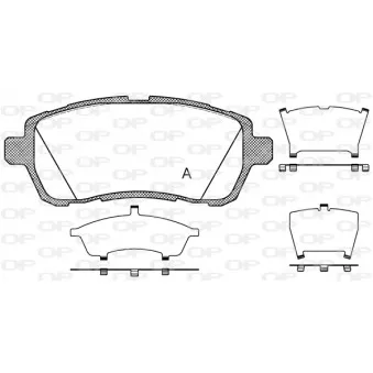 Jeu de 4 plaquettes de frein avant OPEN PARTS