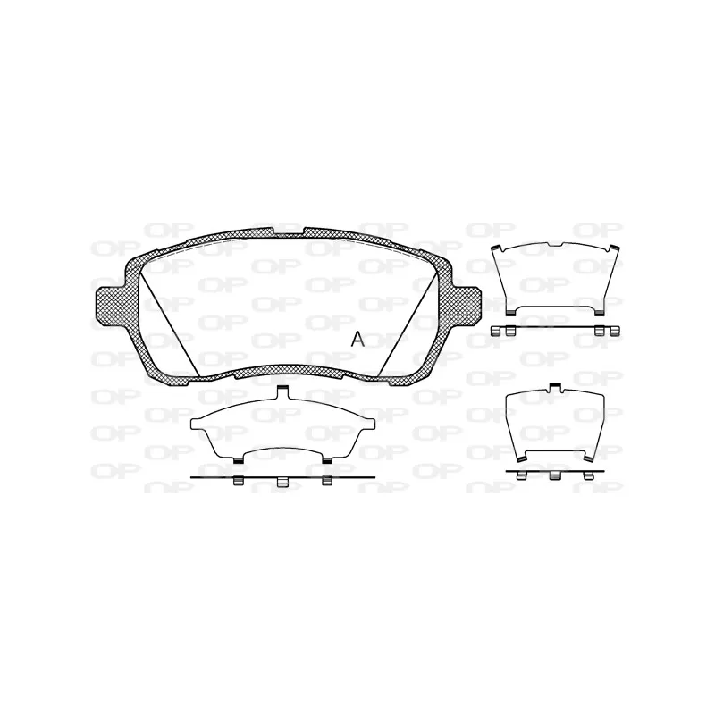 Jeu de 4 plaquettes de frein avant OPEN PARTS BPA1281.10